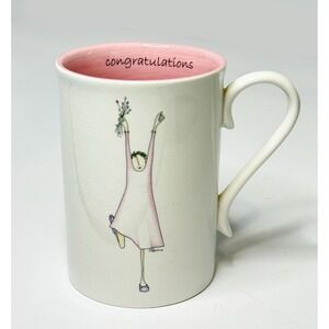 VTG DEMDACO Most Sincerely Congrats Mug Claire Stoner Art Cup Grad Gift Keepsake